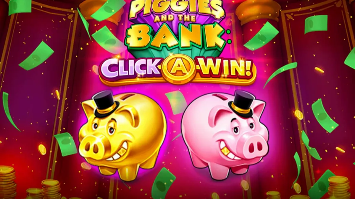 Piggies and the Bank: Click-A-Win slot interface